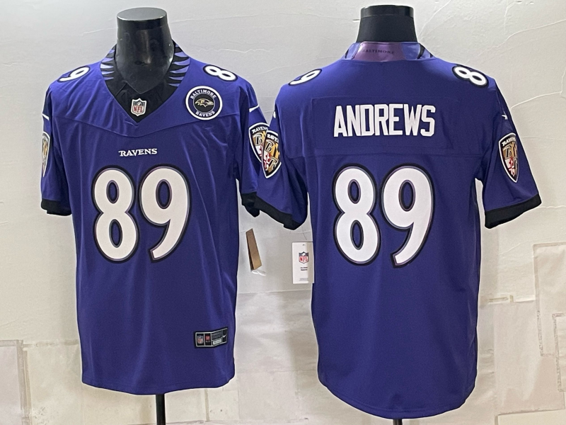 Men Baltimore Ravens #89 Andrews blue Nike 2026 NFL Jersey 091502->->
